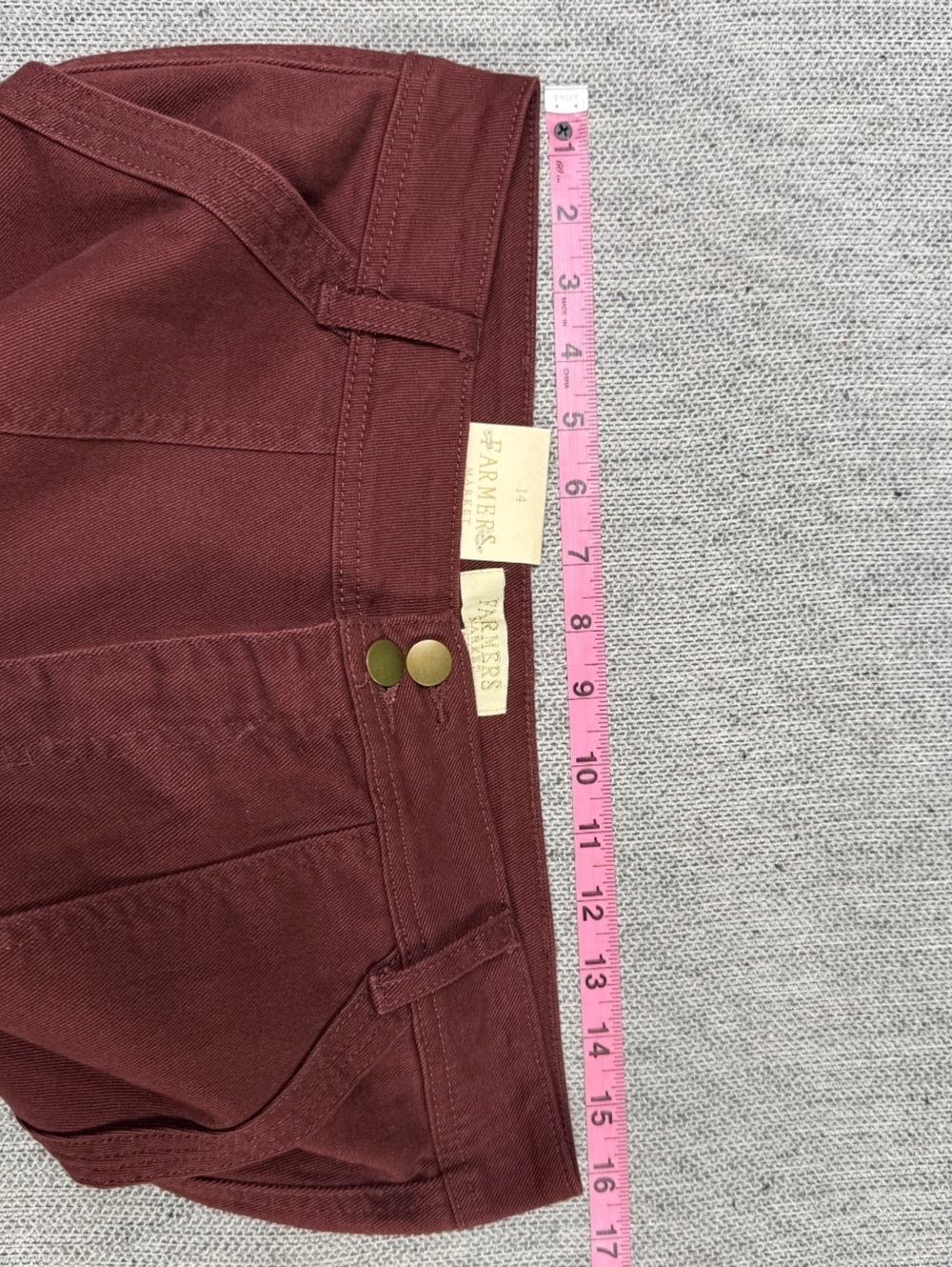 Farmers NWT Market High Rise Wide Leg Pants Size 14 Burgundy - Picture 6 of 8